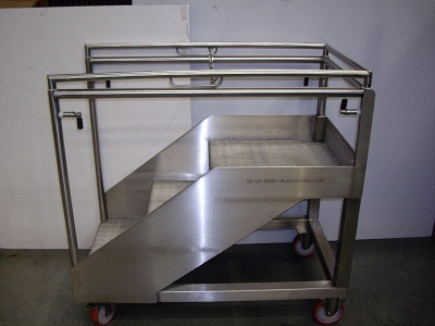  Stainless steel stair with extendable hand rail 